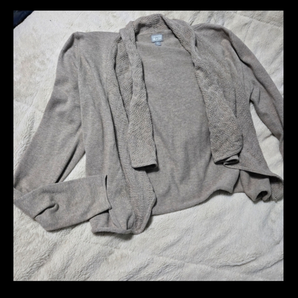 Converse One Star Cardigan Converse Sweater Jacket, relaxed open front ruffle, M